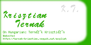 krisztian ternak business card